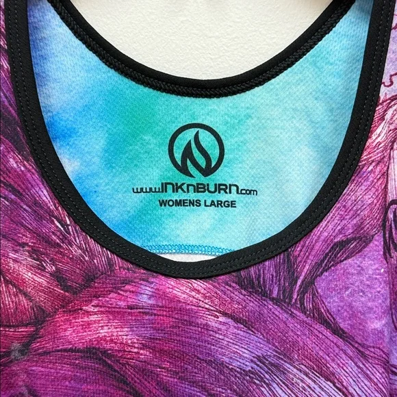 INKnBURN Atalanta Purple Blue Design Tank Top Women’s Sz Large! - Picture 4 of 7